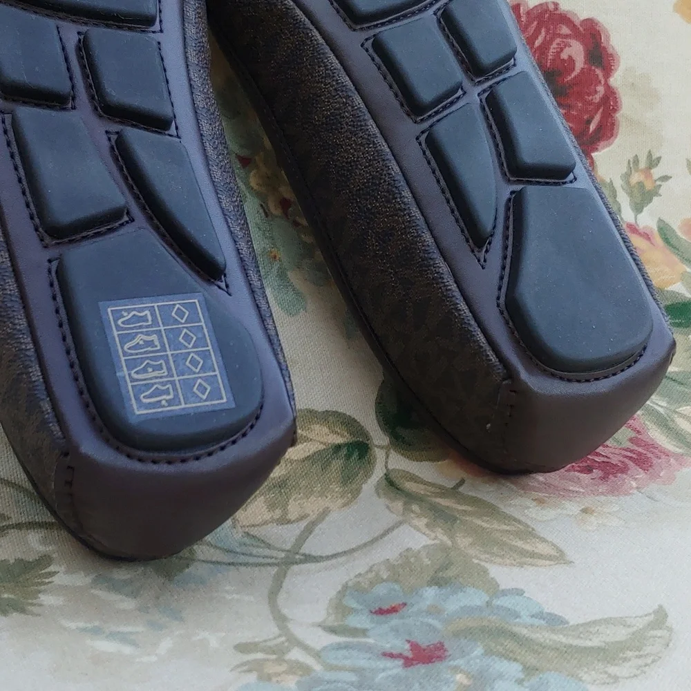 Michael Kors Fulton Studded Mocassin Flats in Brown with MK Logo Women's 7.5 - Picture 11 of 17